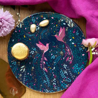 Sara Miller India Serving Plate, Hummingbird Paradise Sara Miller India Serving Plate, Hummingbird Paradise
